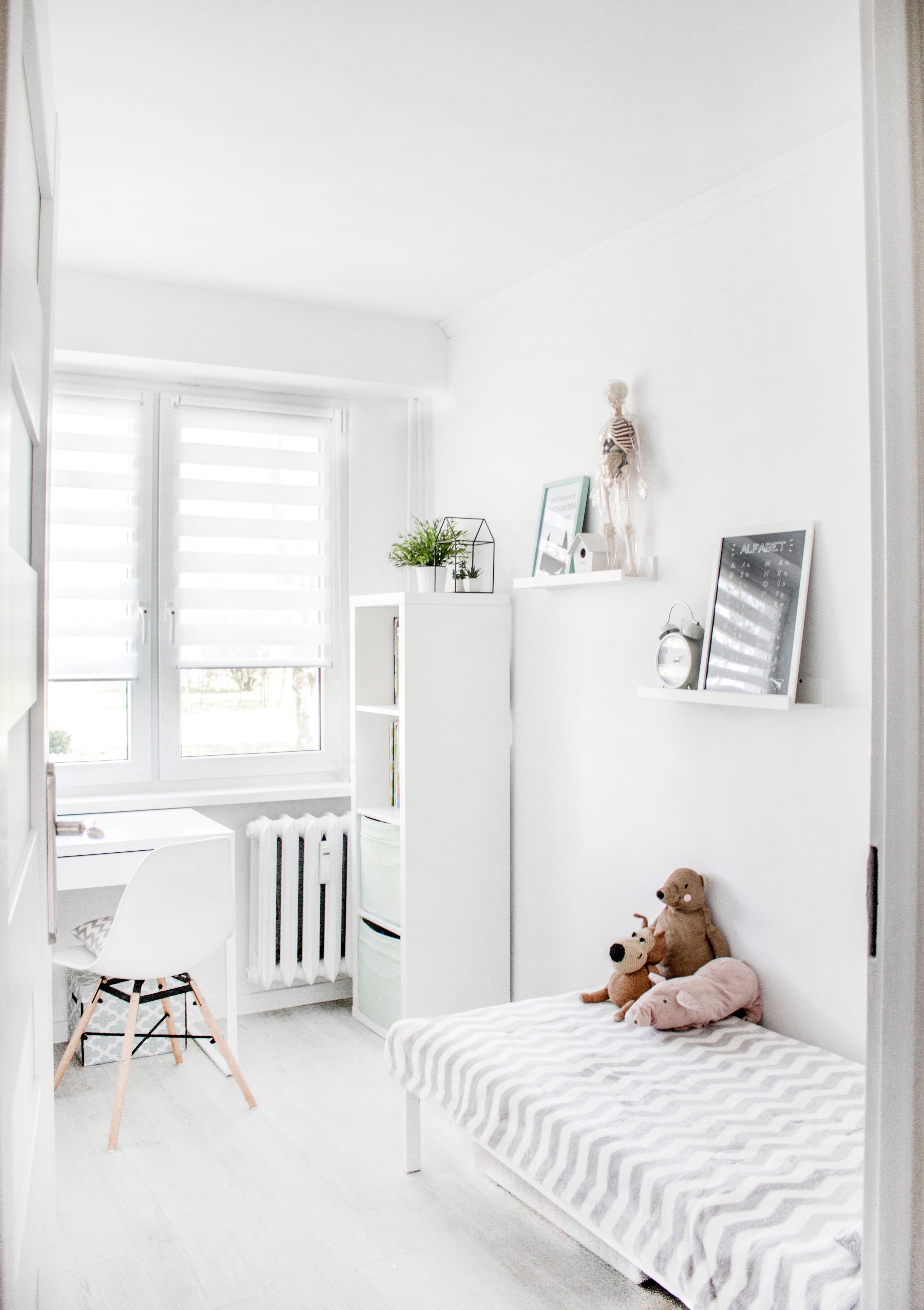 Doppelrollo für das Kinderzimmer in Weiß